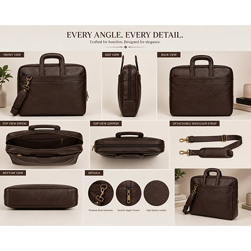 Leather Laptop Briefcase and Office Bag