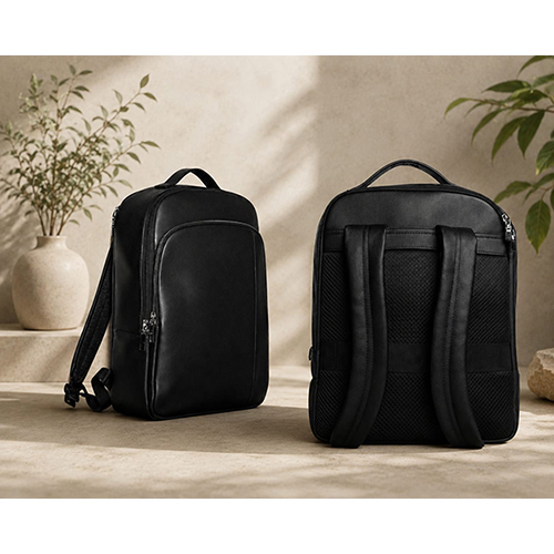Leather Travel Backpack - Compact Business Backpack