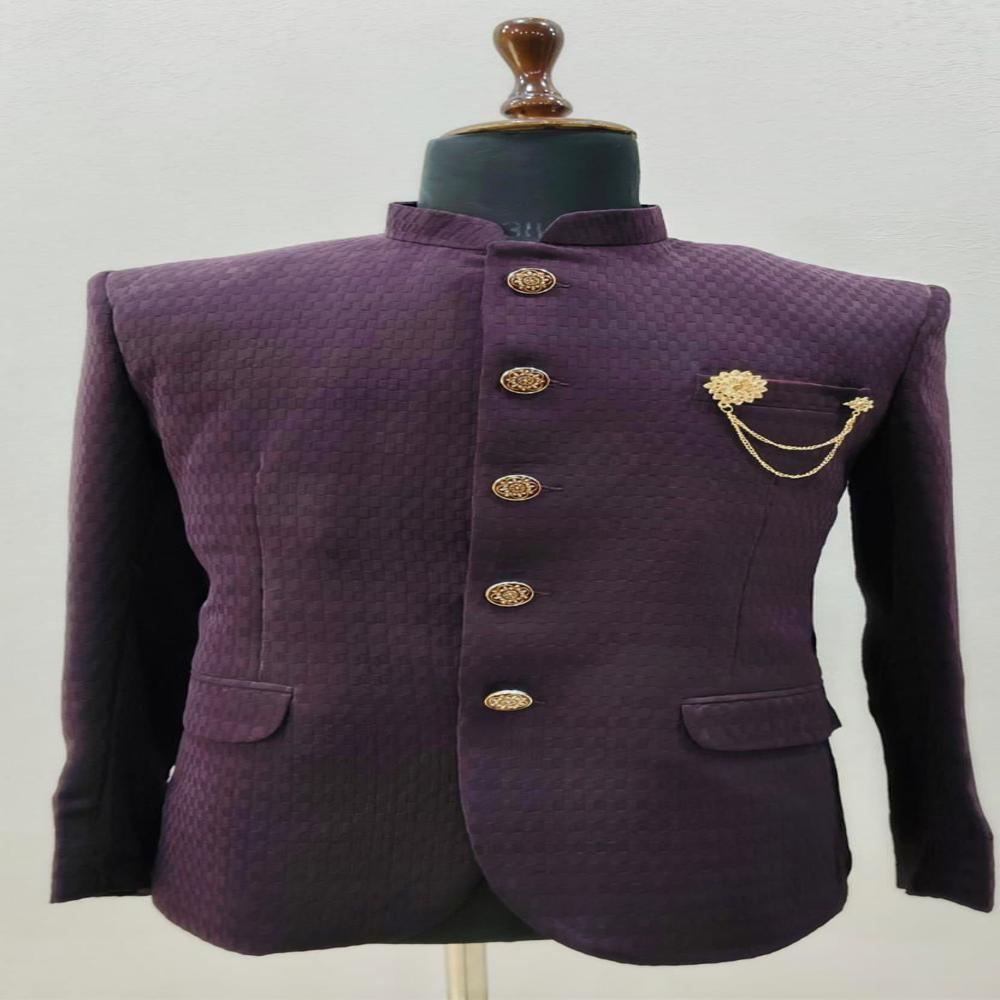 Mens Bandhgala Jodhpuri Suit With Pocket Chain - Color: Multicolor