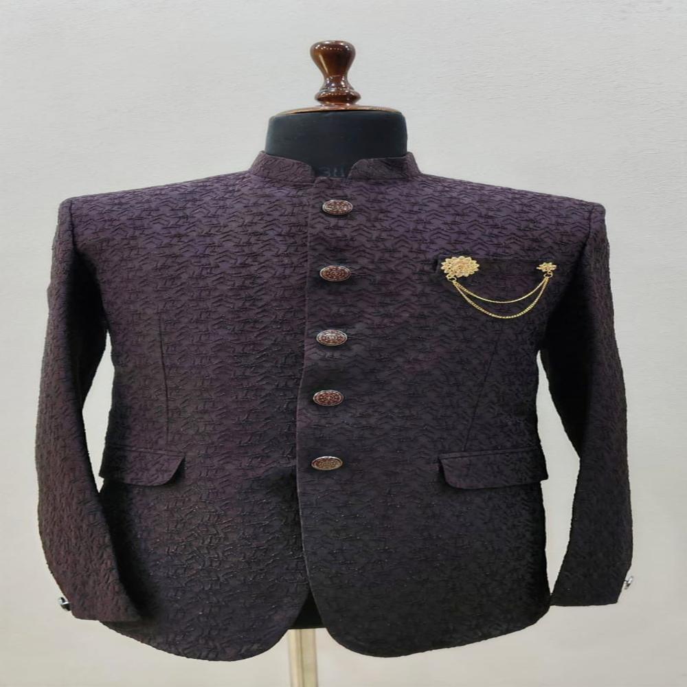 Mens Jodhpuri Bandhgala With Designer Buttons - Color: Multicolor