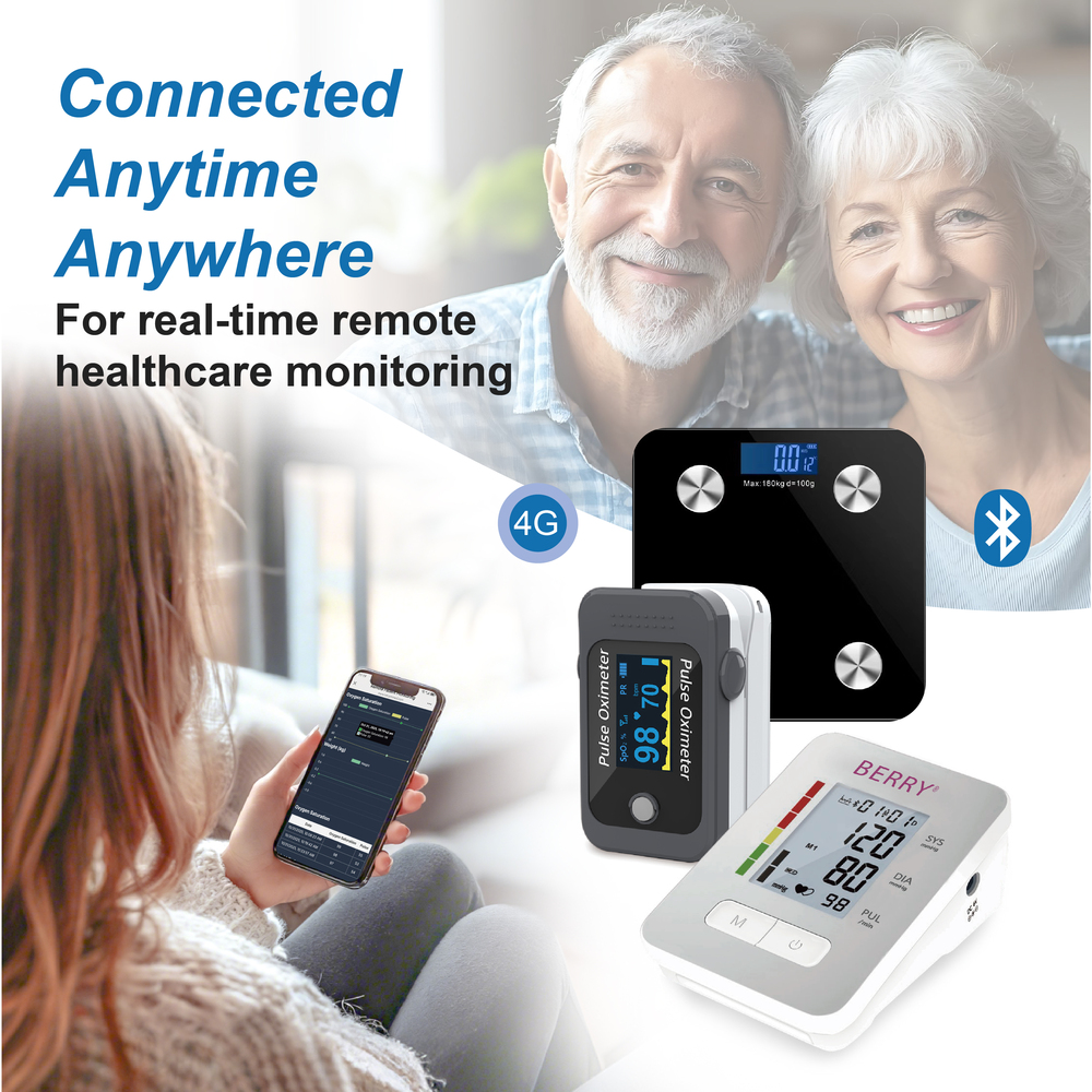 4G Digital BP Monitor And Pulse Oximeter Device