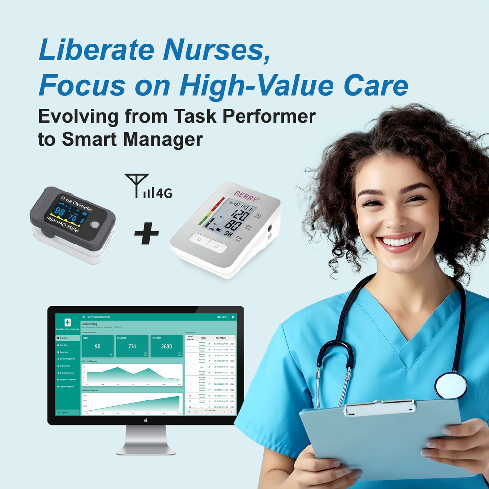 4G Digital BP Monitor And Pulse Oximeter Device