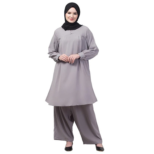 NHF-1163LTGR Ladies Hijab