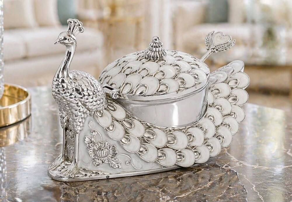 Peacock Designer Sugar Pot