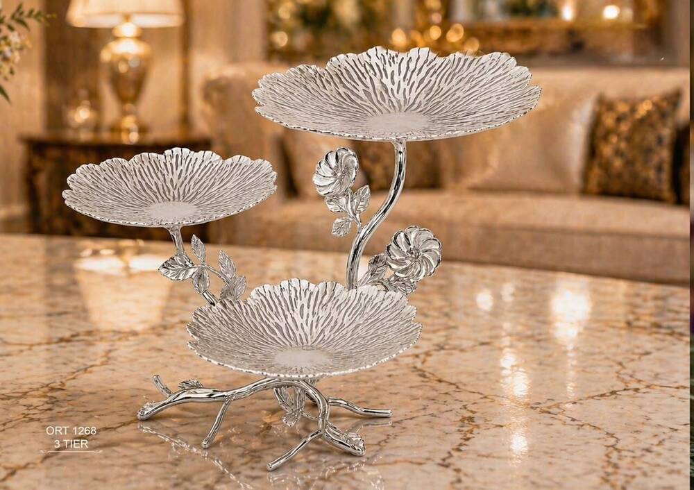 Silver-Plated 3-Tier Serving Stand