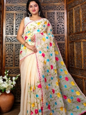 Reshom Kota Saree - Color: Malti Color