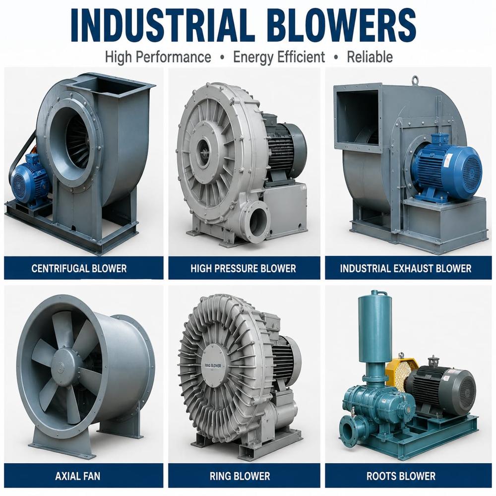 High Pressure Blower - Aluminum Casting, 410x330x370 Mm, Blue | 1.5 Kw, 2880 Rpm, Ip55, Class F Insulation, Continuous Duty