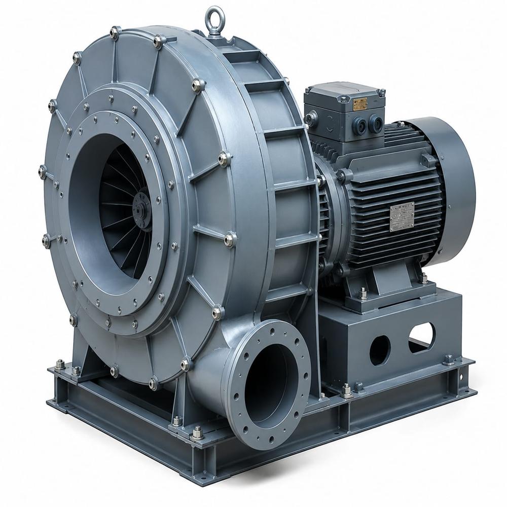 High Pressure Blower - Aluminum Casting, 410x330x370 Mm, Blue | 1.5 Kw, 2880 Rpm, Ip55, Class F Insulation, Continuous Duty