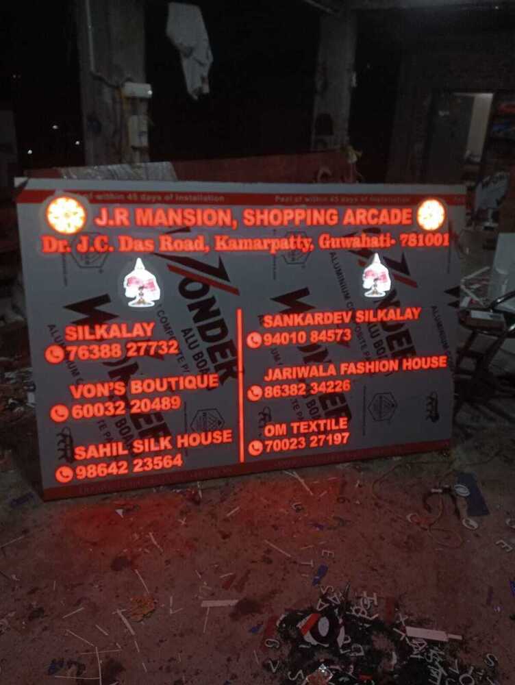3D Led Glow Signange Board