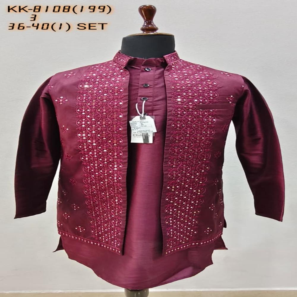 Mens Indo Western Kurta Koti Set