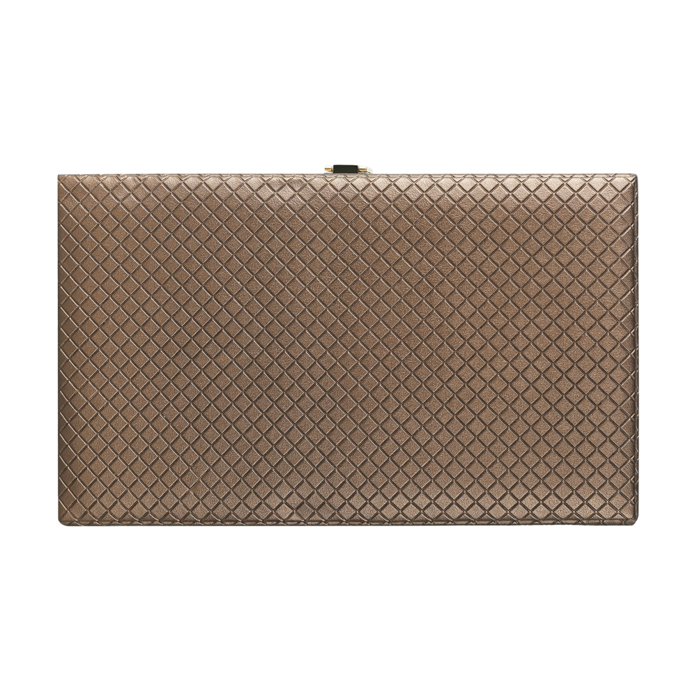 Bronze Woven Texture PU Leather Watch Box