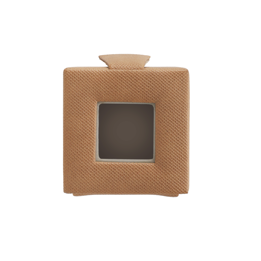 Tan Textured PU Leather Single Watch Box