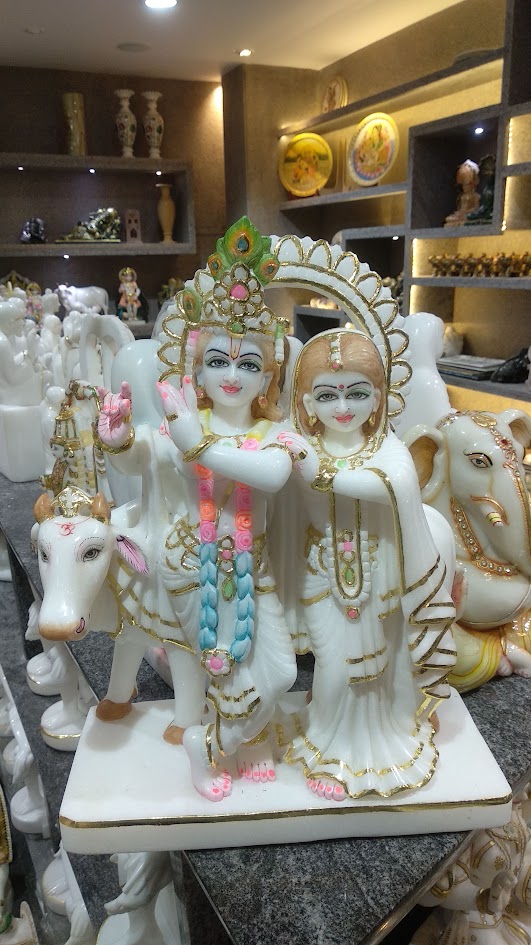 Marble Radha Krishna Statue 