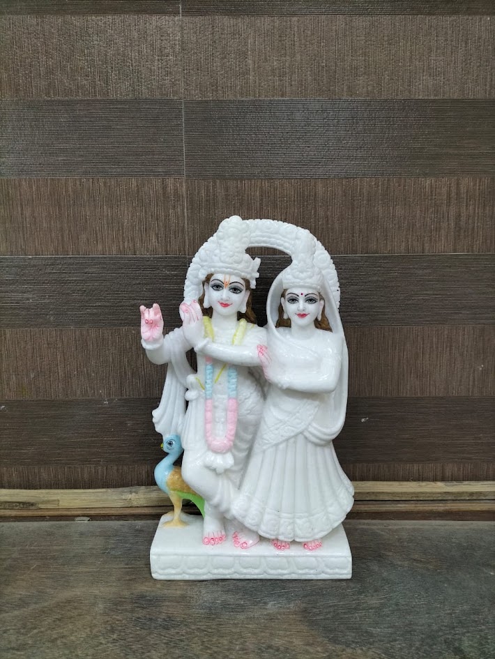 Marble Radha Krishna Statue 