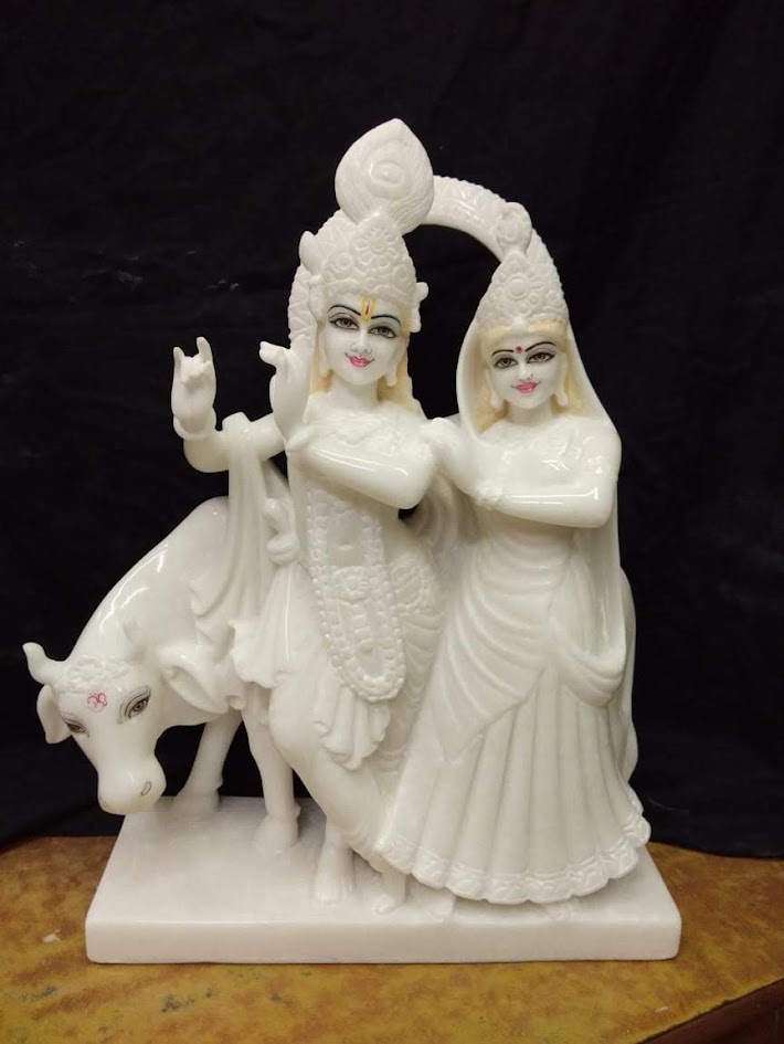 Marble Radha Krishna Statue 