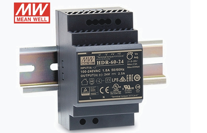 Hdr-60 Series 60W Ultra Slim Step Shape Din Rail - Application: Industrial Automation