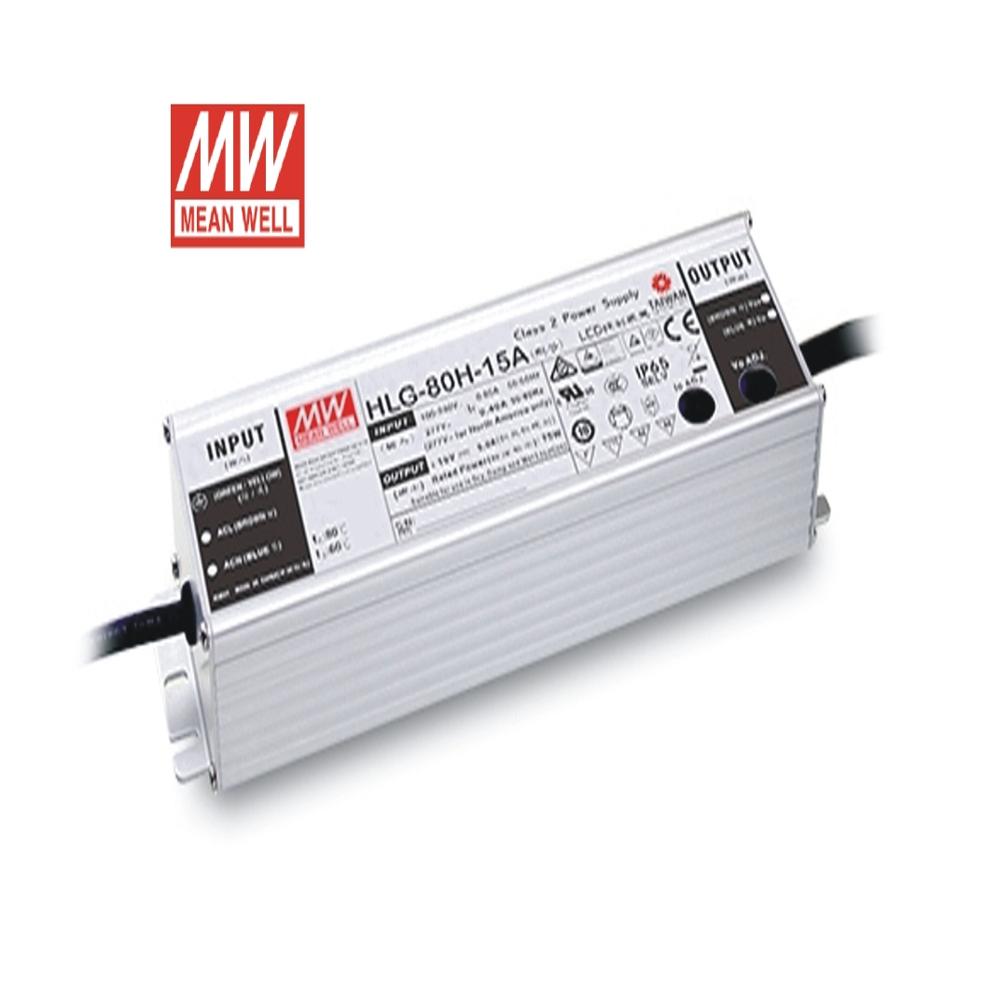 Hlg-80H  Series 80W Constant Voltage + Constant Current Led Driver - Color: White / Grey (Metallic)