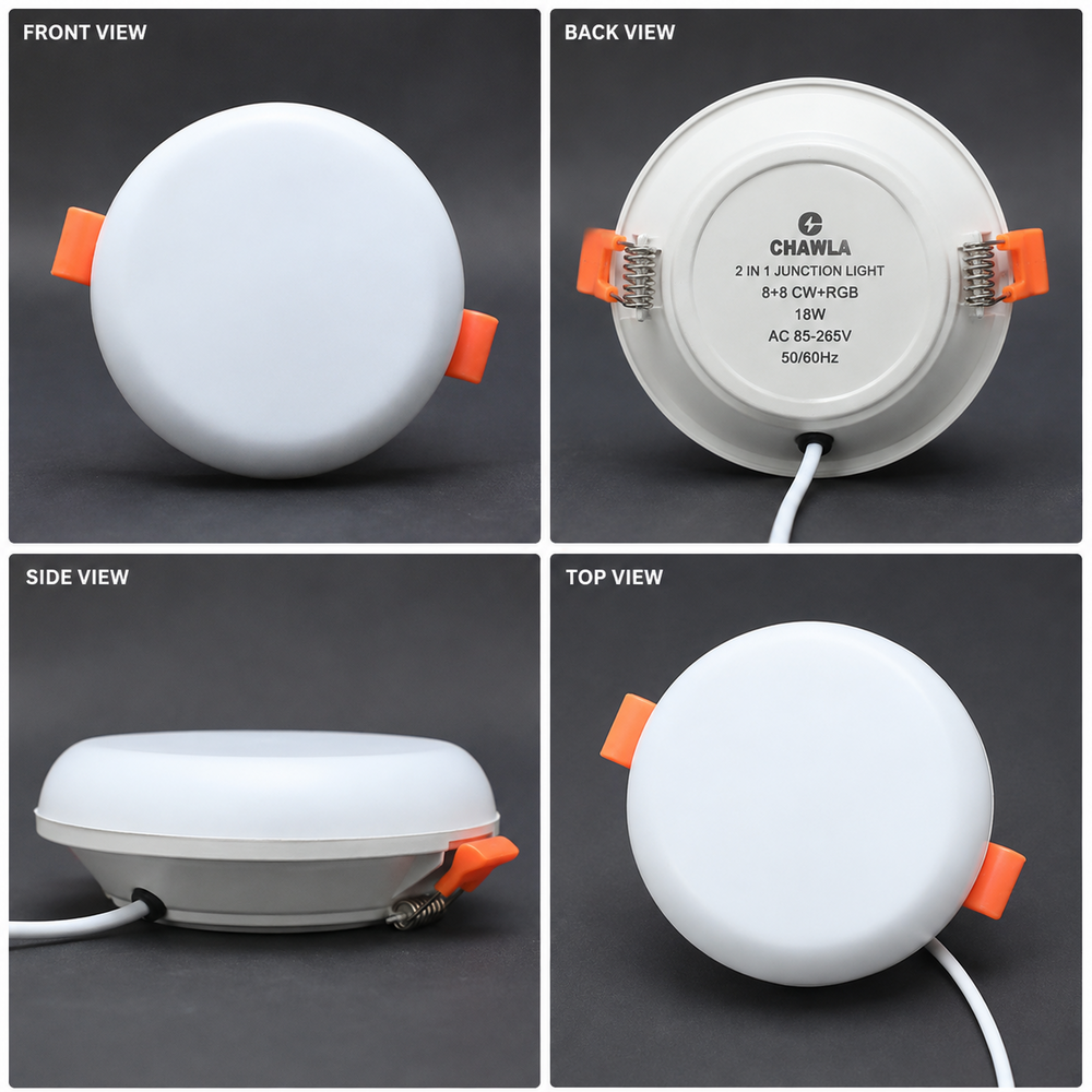 24w 2 In 1 Led Junction Light - Color: As Per Requirement
