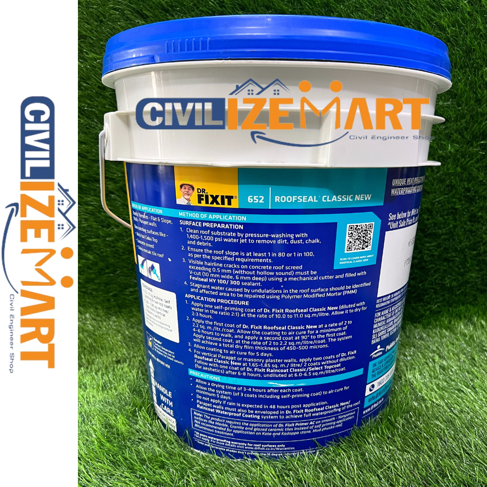 Dr.Fixit Roofseal-Classic Waterproofing Chemical - Application: Roofs
