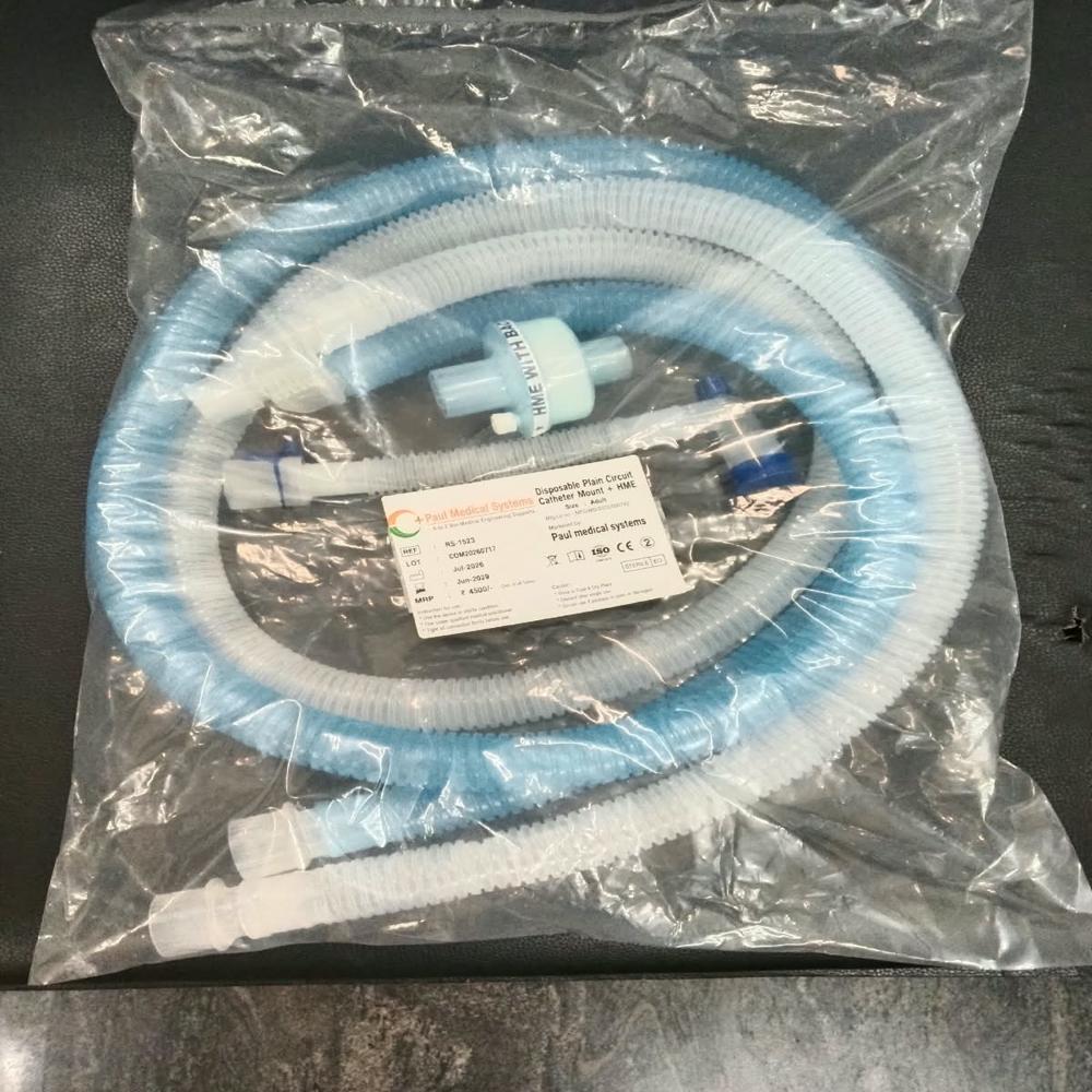 Ventilator circuit with HME filter combo kit