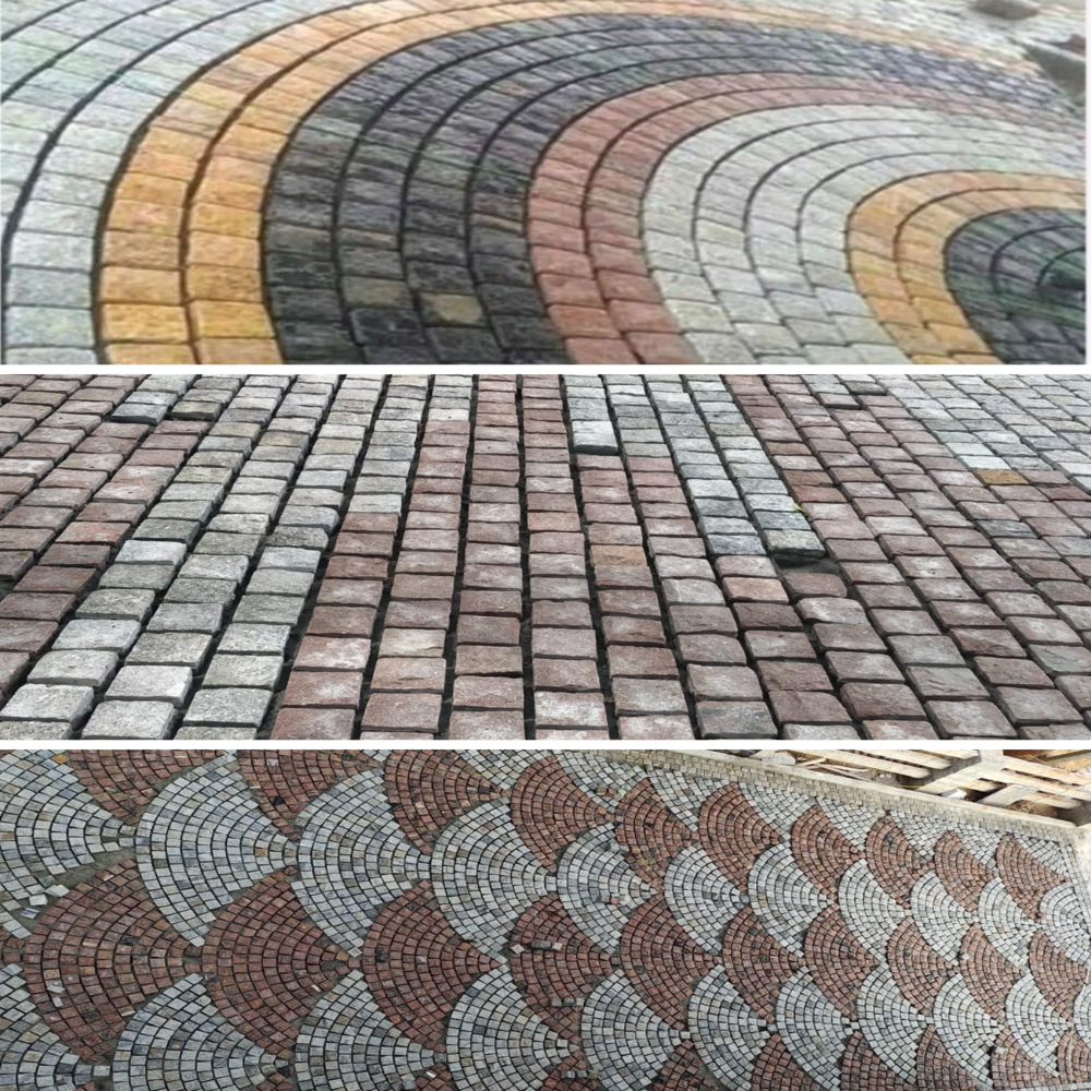 Magadi Pink Granite Machinecut Cobblestone