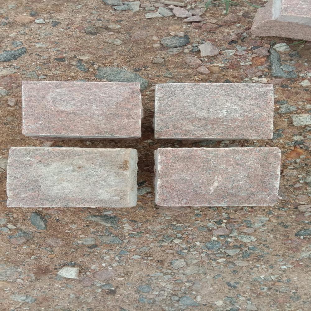 Magadi Pink Granite Machinecut Cobblestone