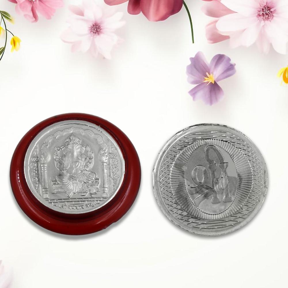 Ganesh Ji, Silver Color Coin For Gift (1 Pc / Silver) - Application: As Per Product Requirement