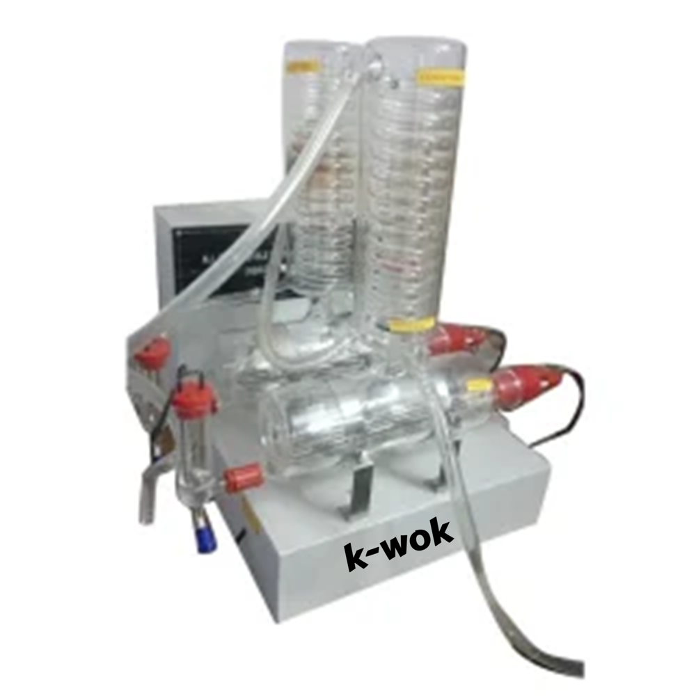 K-Wok Double Glass Distillation  Unit 2 Liters - Accuracy: Conductivity < 1 S/Cm Gm