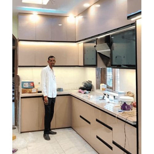 L Shape Modular Kitchen