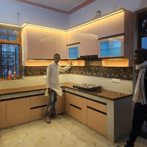 L Shape Modular  Kitchen