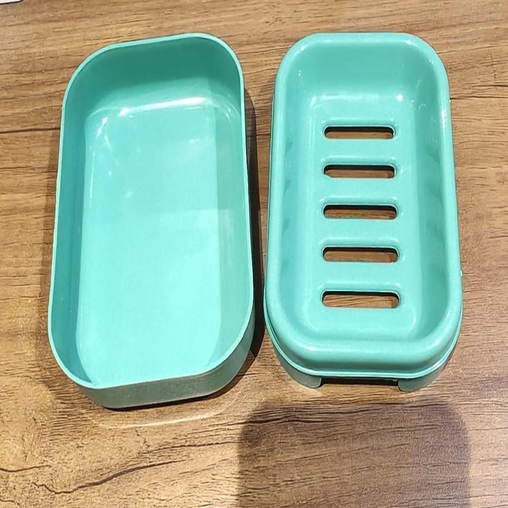 Premium Quality Rectangular Aqua Green Plastic Soap Case (1 Pc) - Application: As Per Product Requirement
