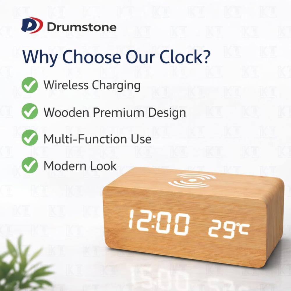 Wooden Digital Alarm Clock