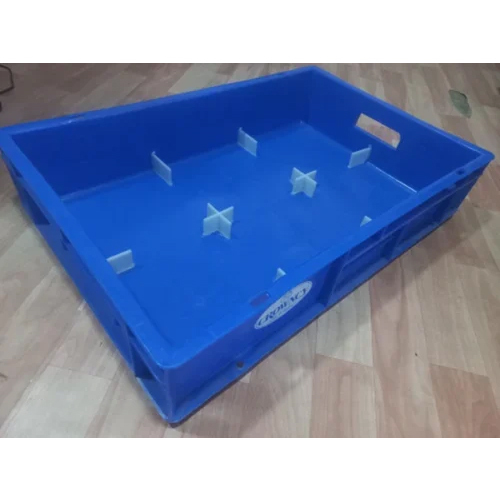 Rectangular Blue Storage Plastic Crate