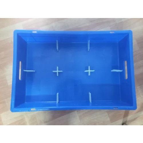 Rectangular Blue Storage Plastic Crate