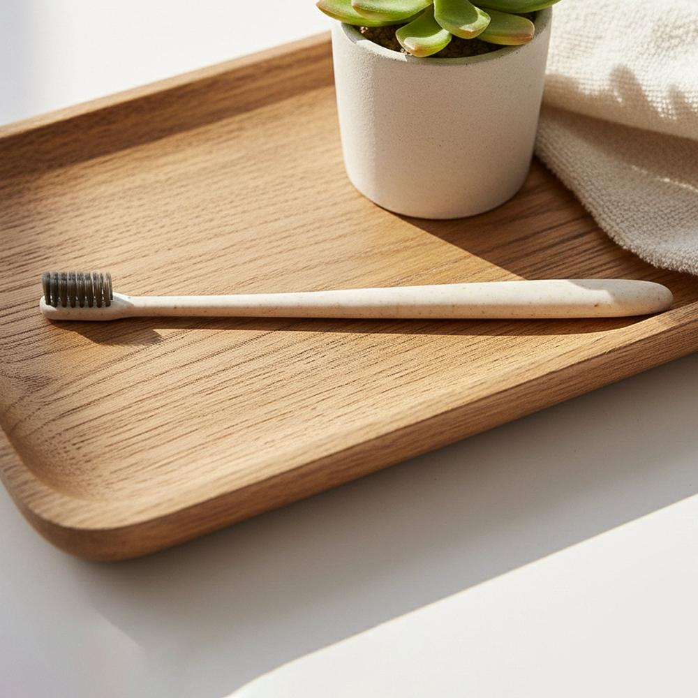 Wheat Straw Soft-Bristle Toothbrush for Deep Cleaning & Dental Care (1 Pc)