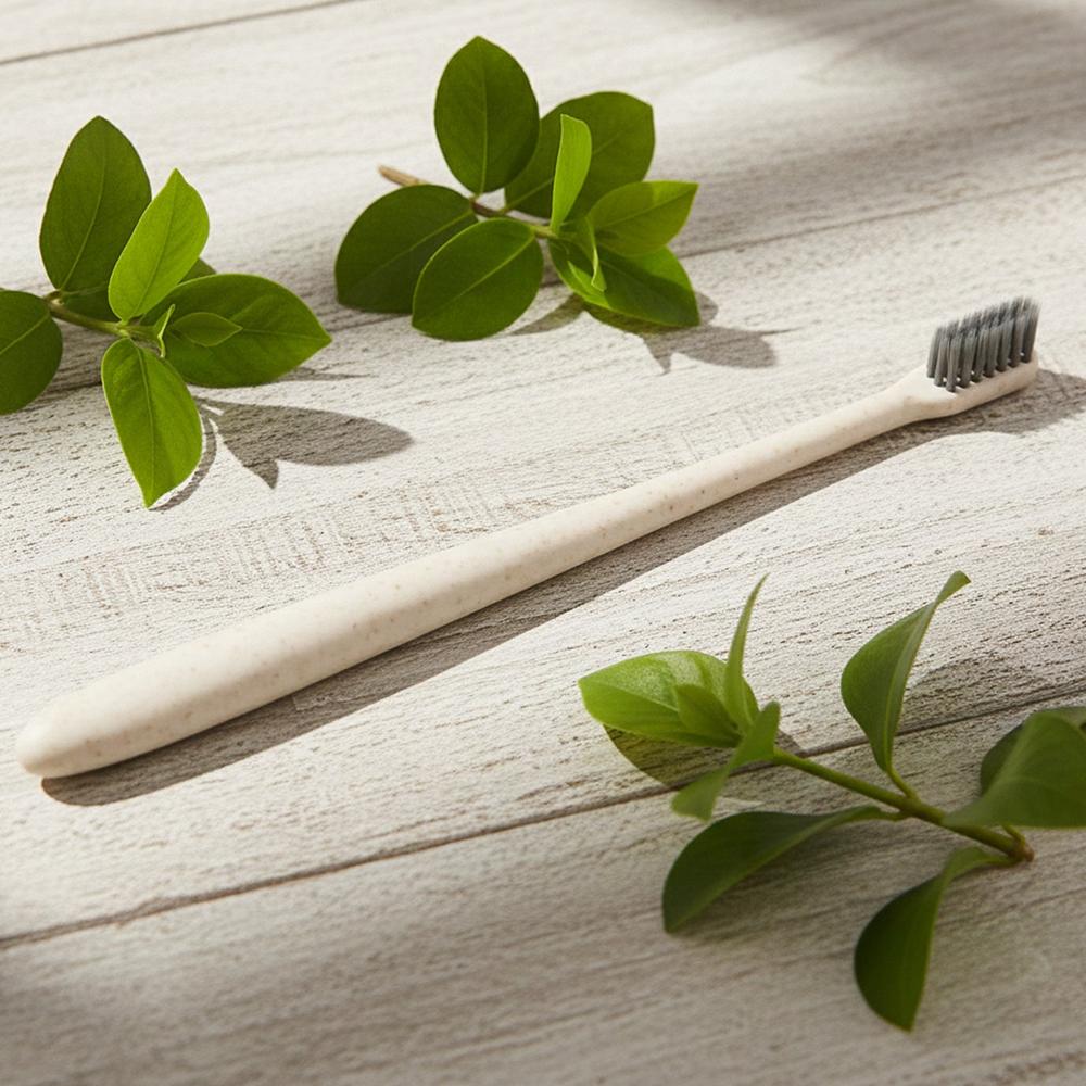 Wheat Straw Soft-Bristle Toothbrush for Deep Cleaning & Dental Care (1 Pc)