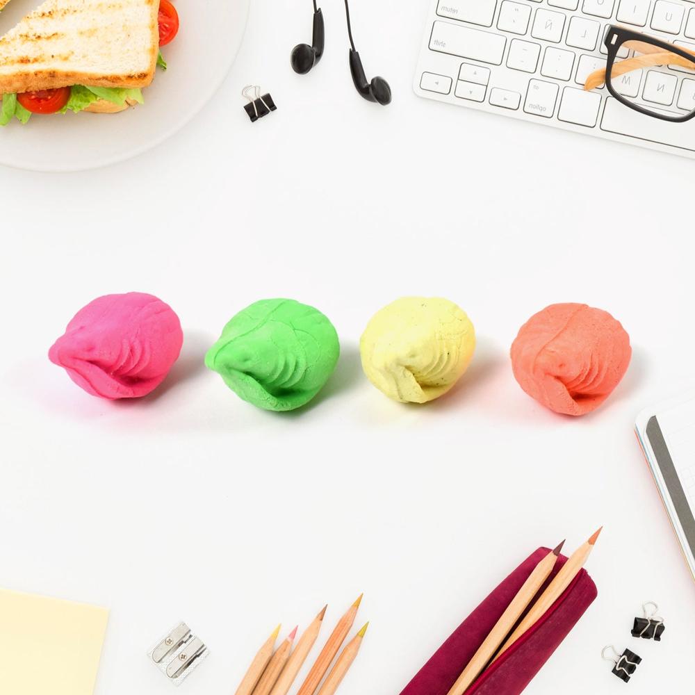 Shankh Shape Eraser Rubber (1 Pc / Mix Colour & Design) - Application: As Per Product Requirement