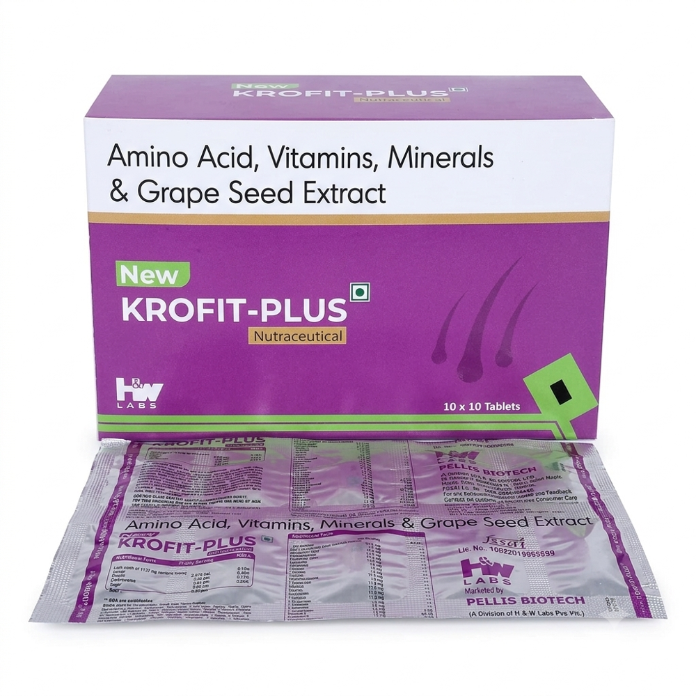 KROFIT-PLUS Amino Acid , Vitamins , Minerals & Grape Seed Extract 