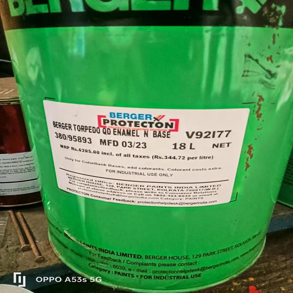 ENAMEL PAINT TINTING ANY SHADES (RAL SHADES)BERGER TERPEDOO QD