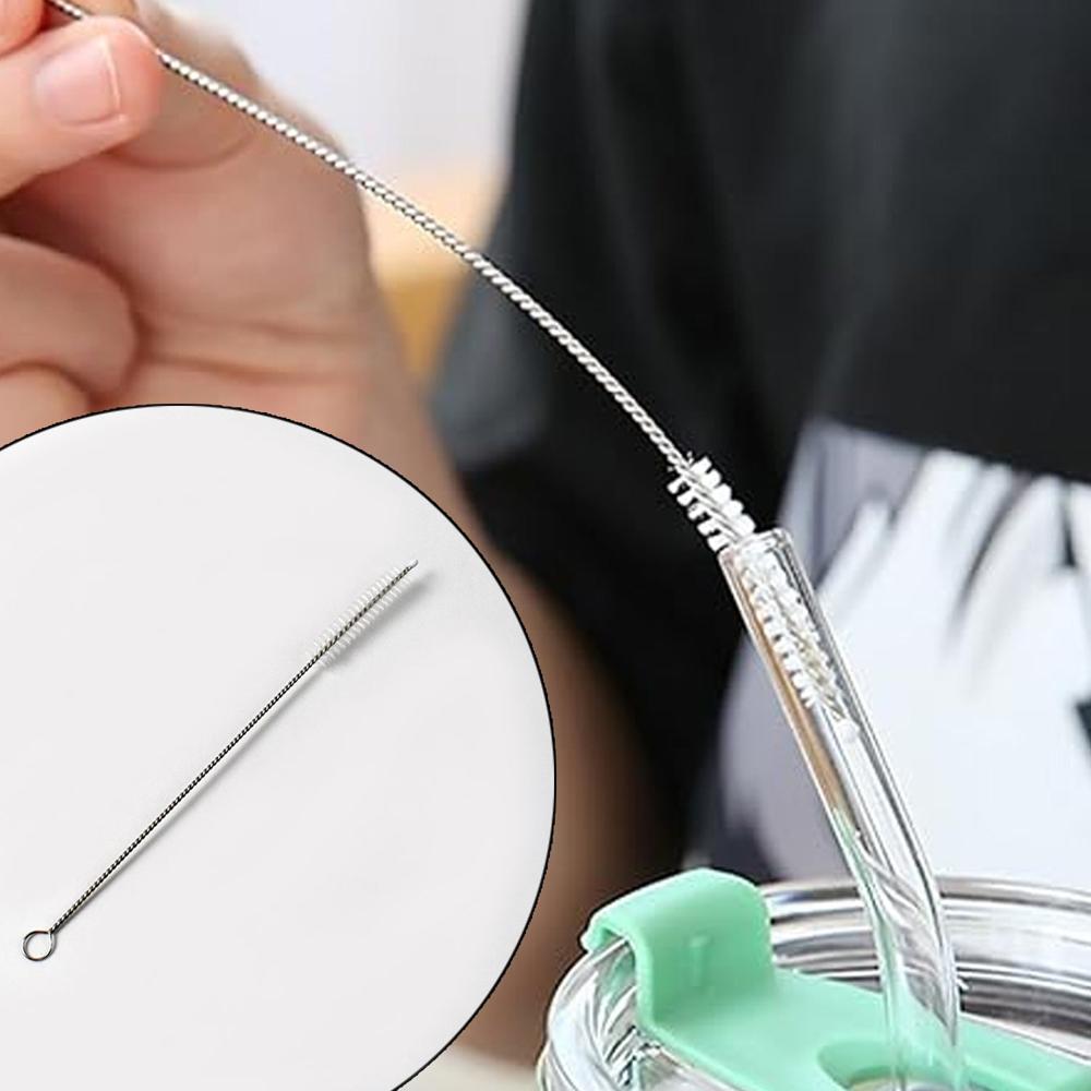 Stainless Steel Straw Cleaning Brush Drinking Pipe (20 Cm / 1 Pc)