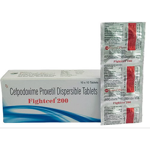 Fightcef 200 Cefpodoxime Proxetil Dispersible Tablets - Life Span: Refer To Packaging For Expiry Date