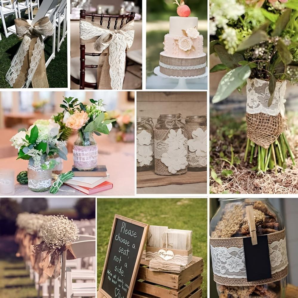 Jute Fabric Ribbon Rolls