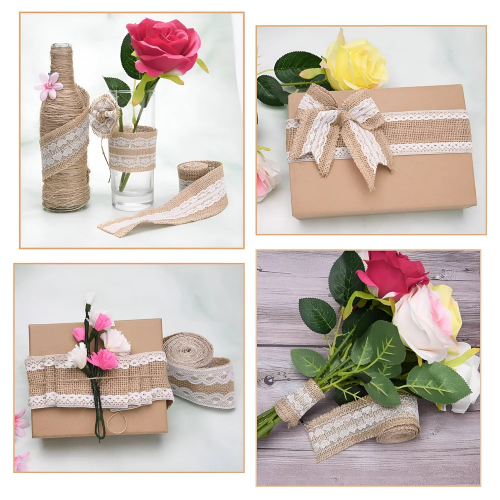 Jute Fabric Ribbon Rolls