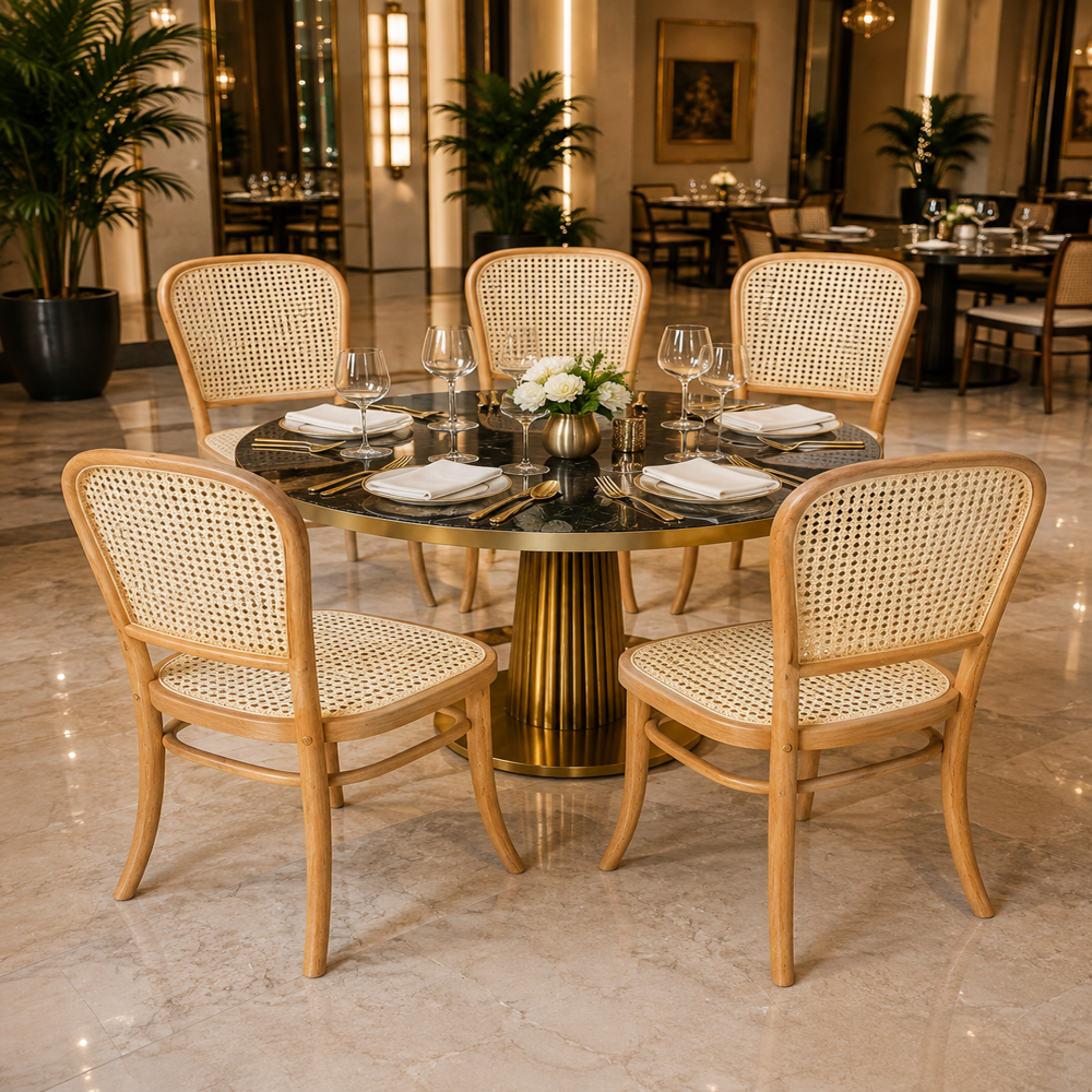 Wooden Dining Set - Artwork: Handmade