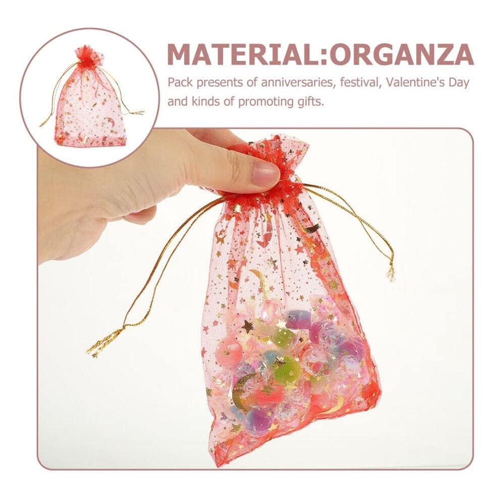 Net Fabric Drawstring Pouch Organza Shagun Potli For Dry Fruits (Mix Sizes & Design) - Application: As Per Product Requirement