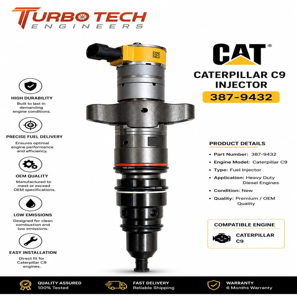 Caterpillar C9 Fuel Injector 387 9432 - Dimension (L*W*H): 5 Meter (M)