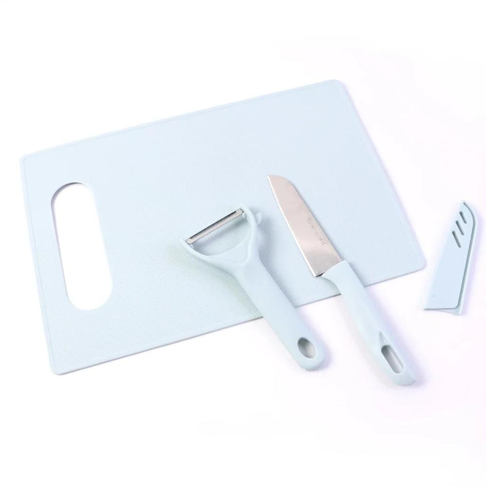 3 IN 1 CHOPPING BOARD KNIFE PEELER SET