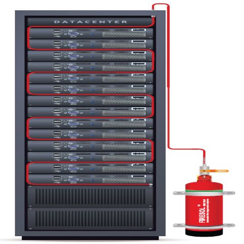SERVER RACK FIRE SUPPRESSION SYSTEM