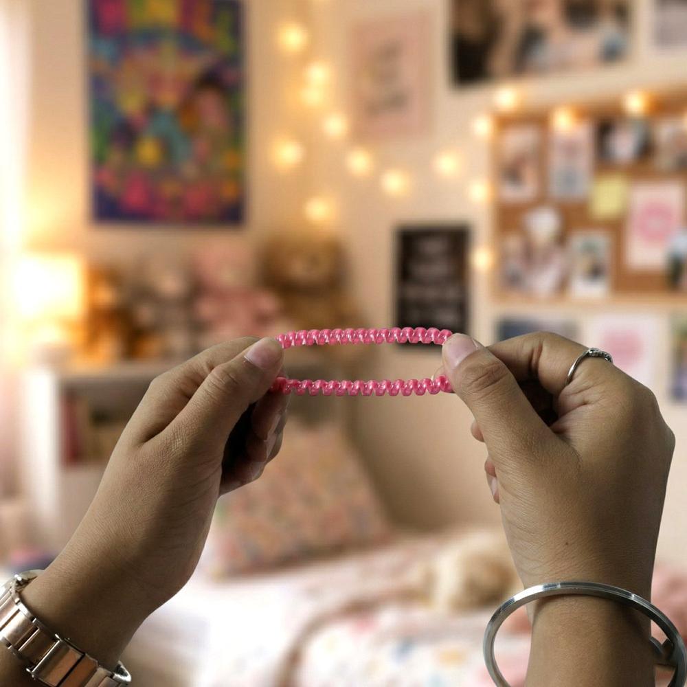 Telephone Wire Hair Band (1 Pc, Mix Color) - Color: Health & Beauty Accessories