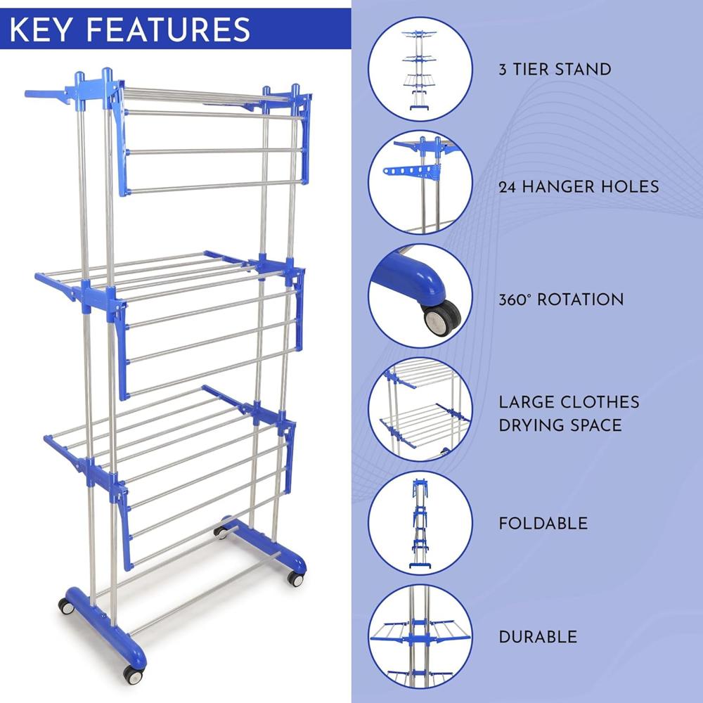 Clothing Drying Tower Rack Stand
